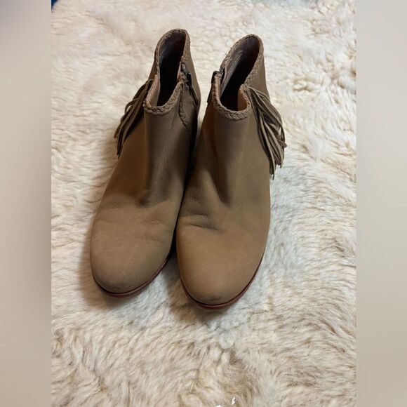 Sam Edelman Brown Suede Ankle Boots with Tassel Zipper Pull size 6.5 - Picture 3 of 8